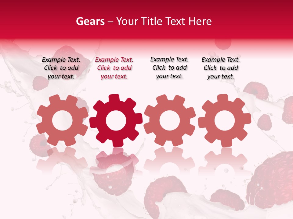 Yoghurt Falling White PowerPoint Template