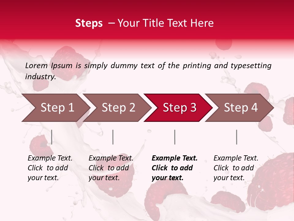 Yoghurt Falling White PowerPoint Template