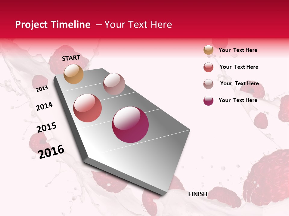 Yoghurt Falling White PowerPoint Template