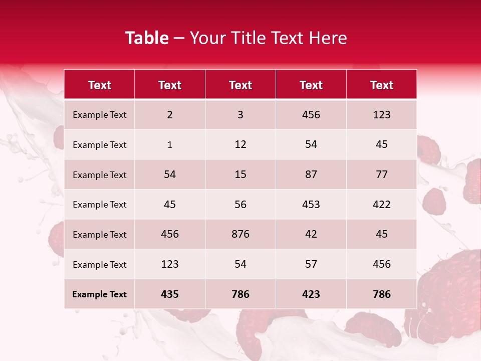 Yoghurt Falling White PowerPoint Template