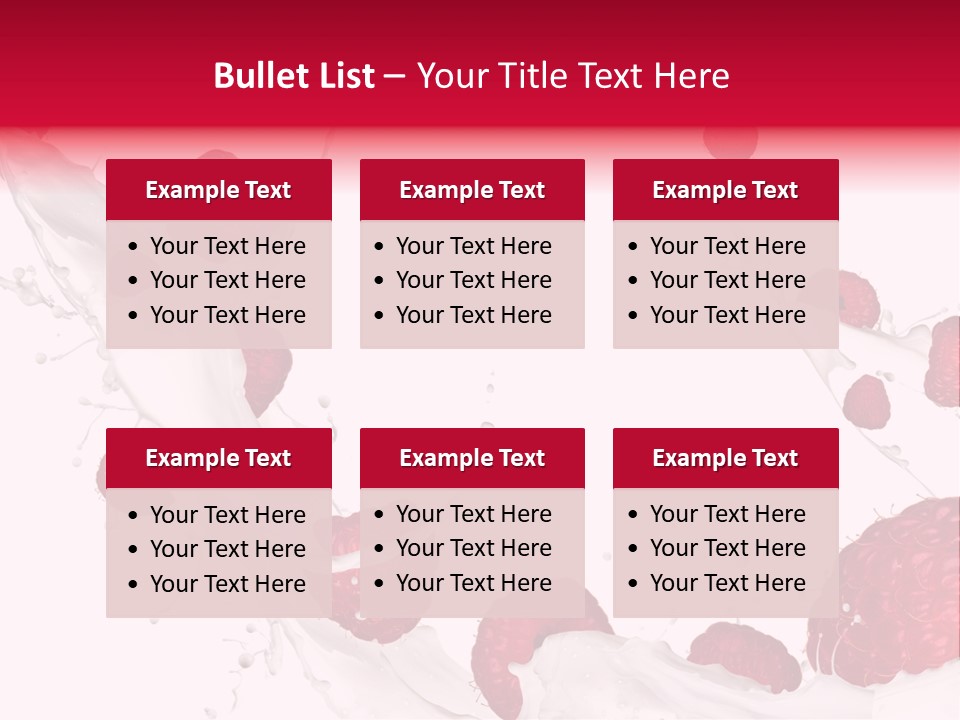 Yoghurt Falling White PowerPoint Template