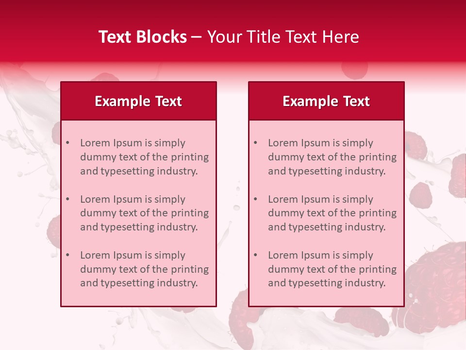 Yoghurt Falling White PowerPoint Template