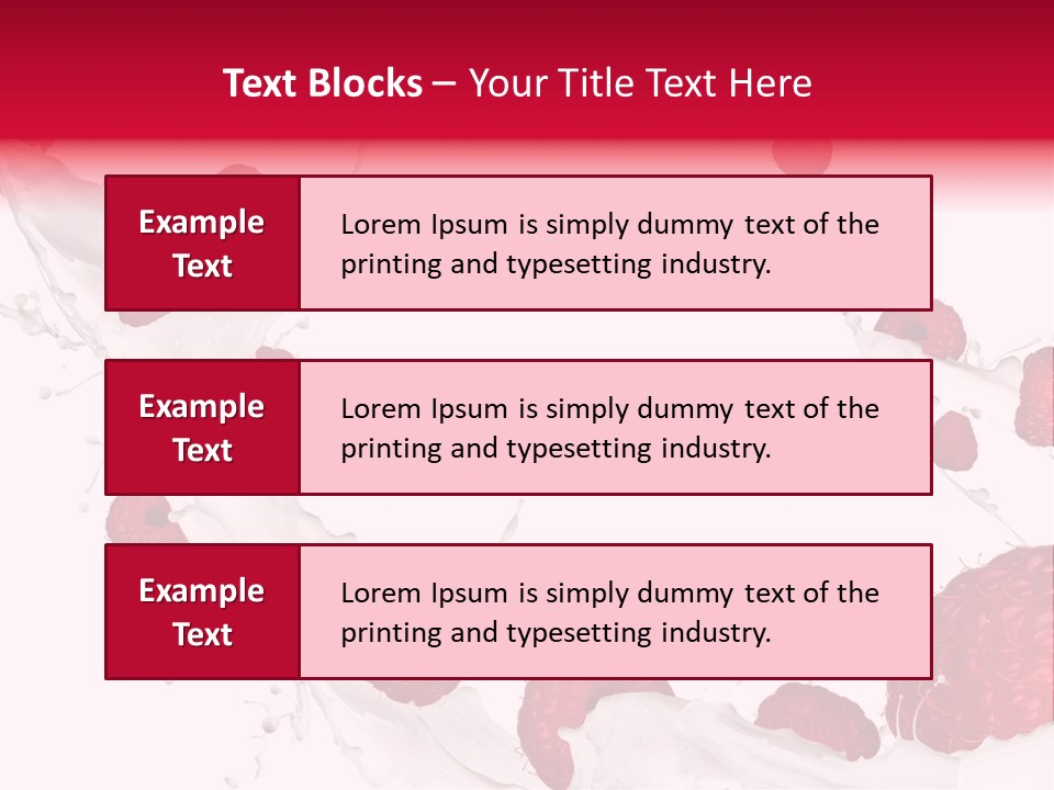 Yoghurt Falling White PowerPoint Template