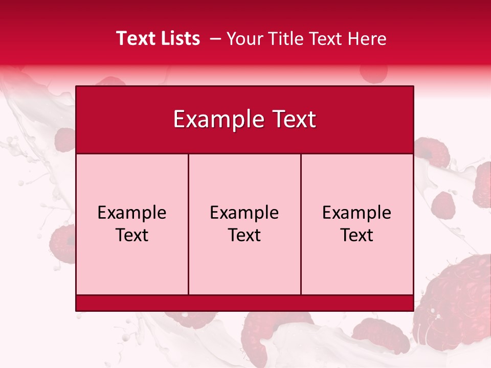 Yoghurt Falling White PowerPoint Template