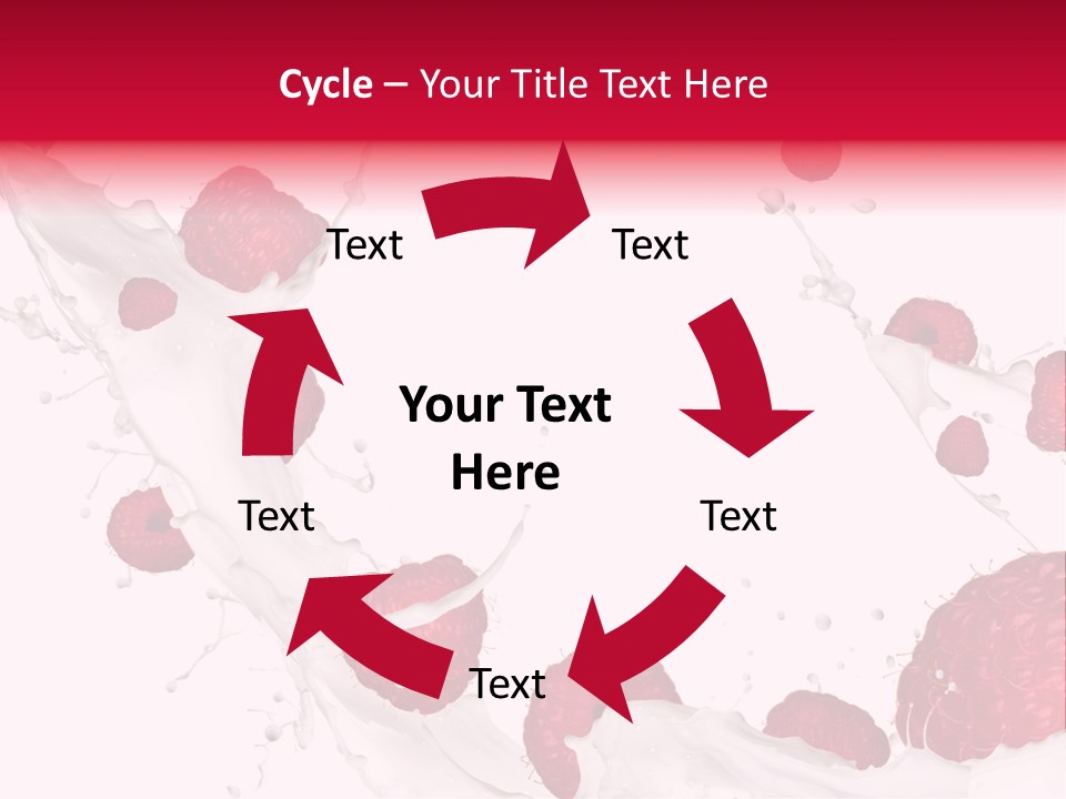 Yoghurt Falling White PowerPoint Template