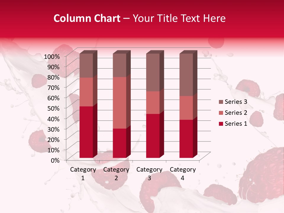Yoghurt Falling White PowerPoint Template