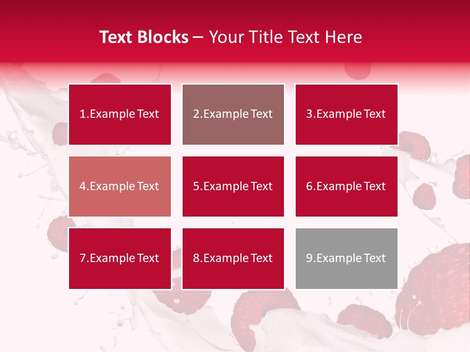 Yoghurt Falling White PowerPoint Template