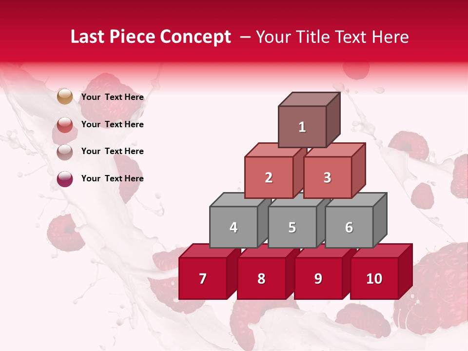 Yoghurt Falling White PowerPoint Template