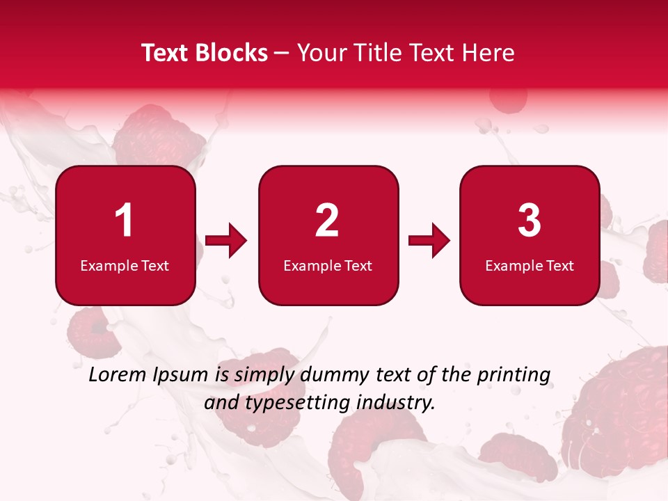 Yoghurt Falling White PowerPoint Template