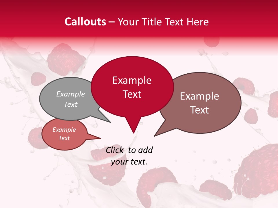 Yoghurt Falling White PowerPoint Template