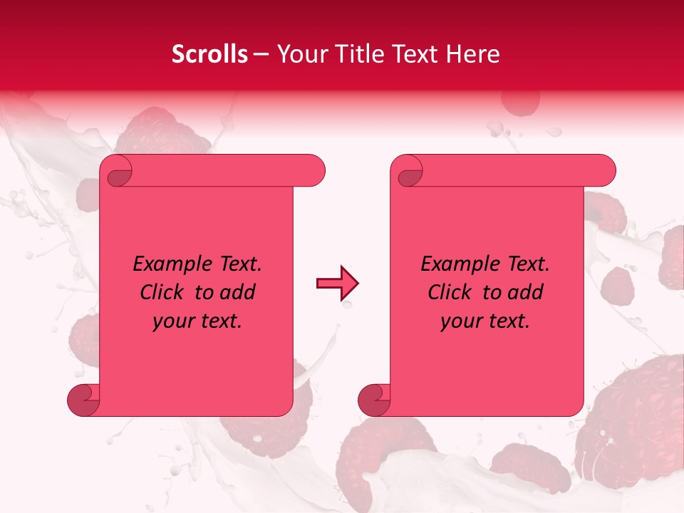 Yoghurt Falling White PowerPoint Template