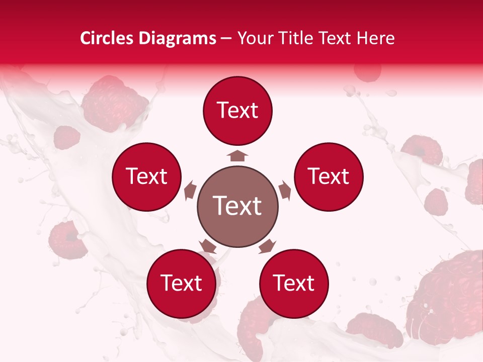 Yoghurt Falling White PowerPoint Template