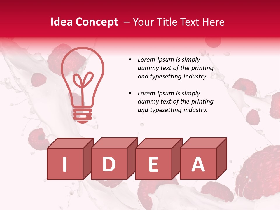 Yoghurt Falling White PowerPoint Template