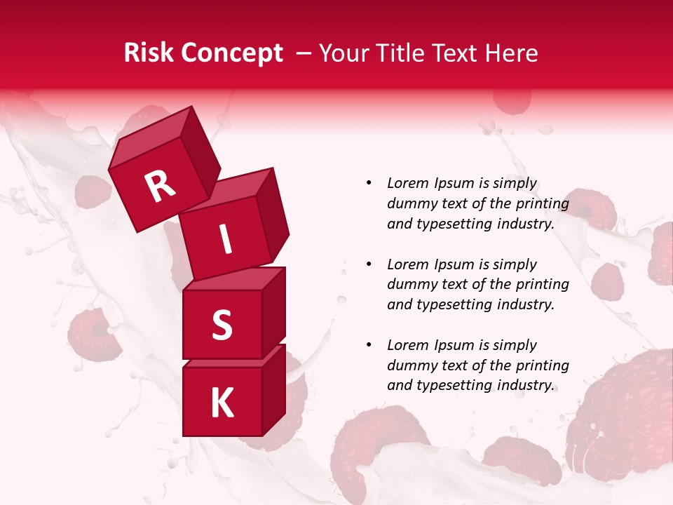 Yoghurt Falling White PowerPoint Template