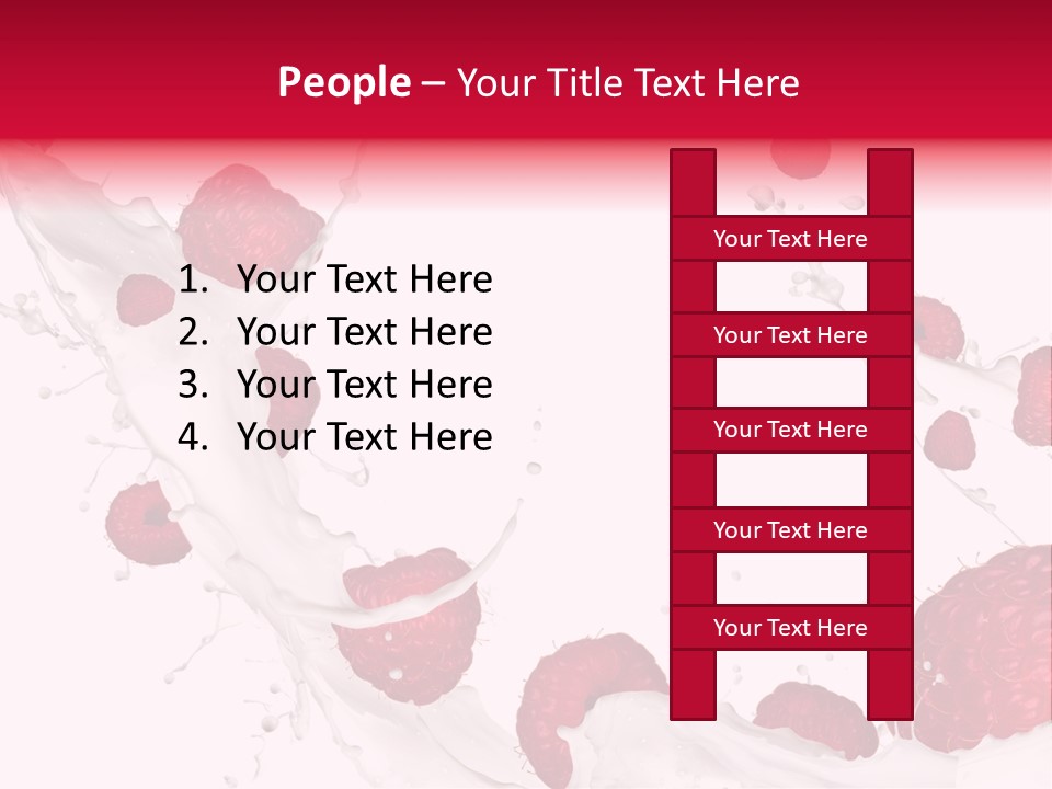 Yoghurt Falling White PowerPoint Template