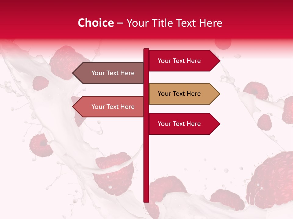 Yoghurt Falling White PowerPoint Template