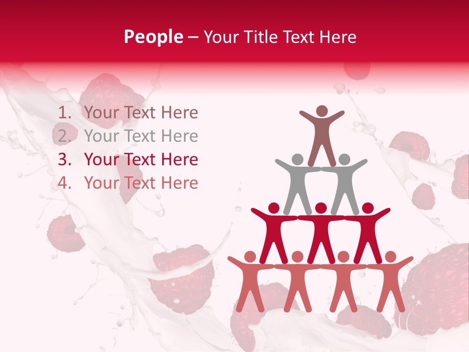 Yoghurt Falling White PowerPoint Template