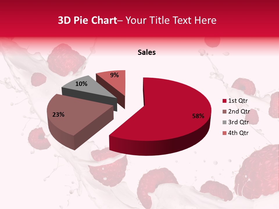 Yoghurt Falling White PowerPoint Template