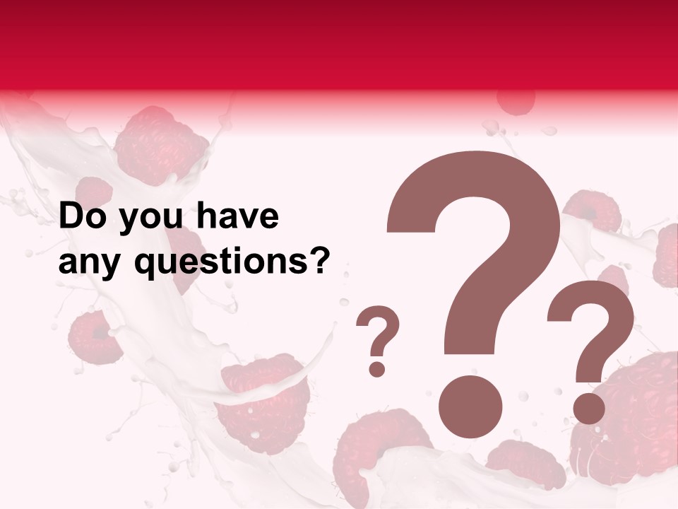 Yoghurt Falling White PowerPoint Template