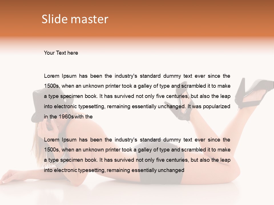 Naked Legs Sensual PowerPoint Template