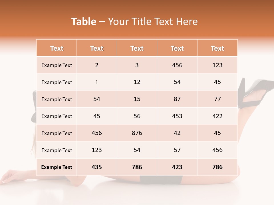 Naked Legs Sensual PowerPoint Template