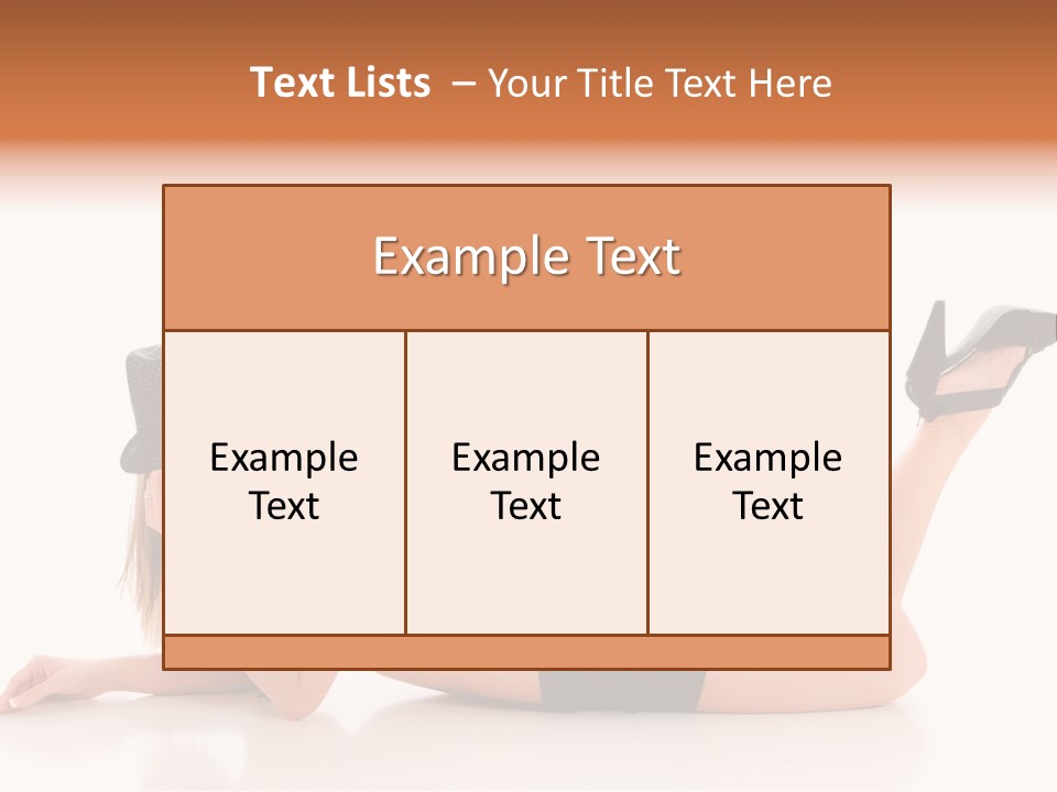 Naked Legs Sensual PowerPoint Template
