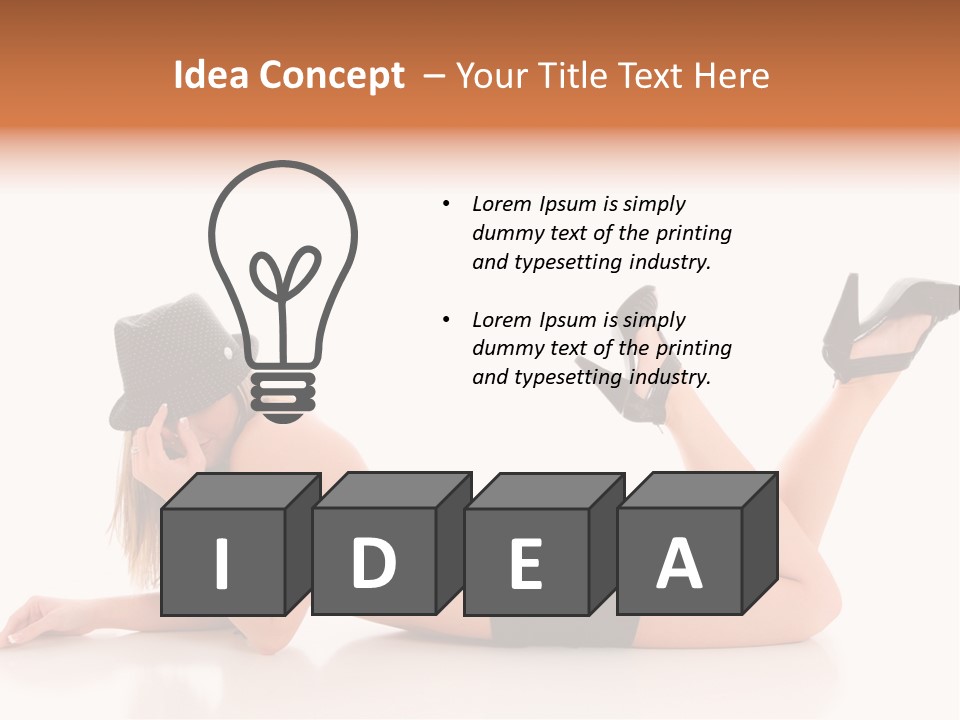 Naked Legs Sensual PowerPoint Template