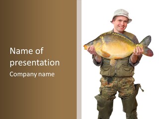 Successful Carp Lure PowerPoint Template