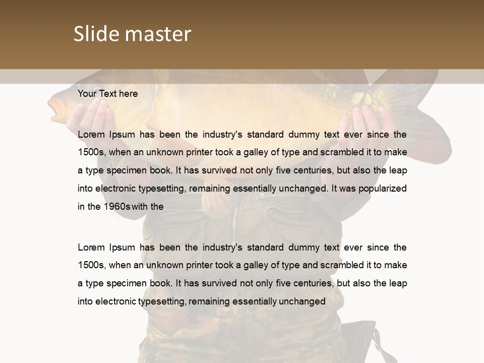 Successful Carp Lure PowerPoint Template