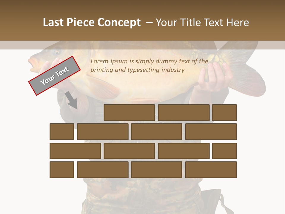 Successful Carp Lure PowerPoint Template