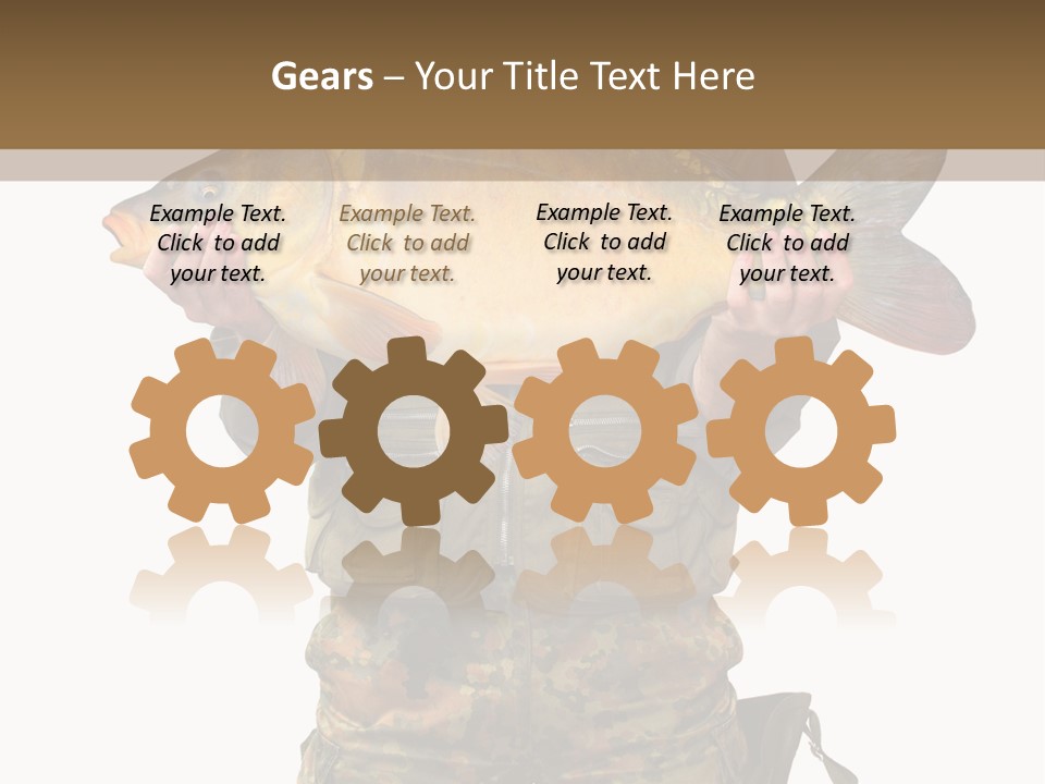 Successful Carp Lure PowerPoint Template