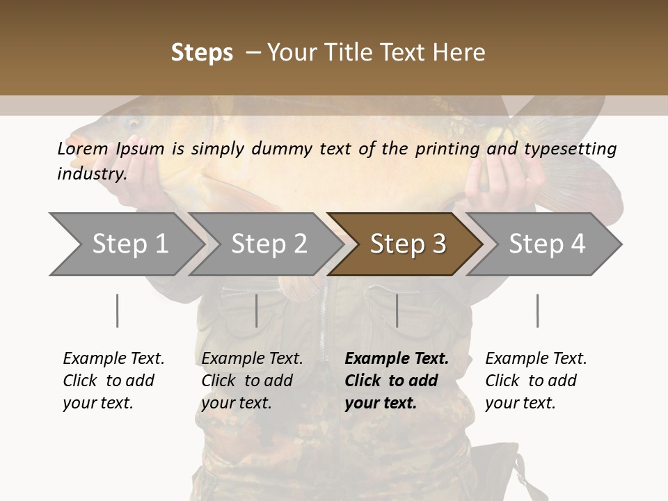Successful Carp Lure PowerPoint Template