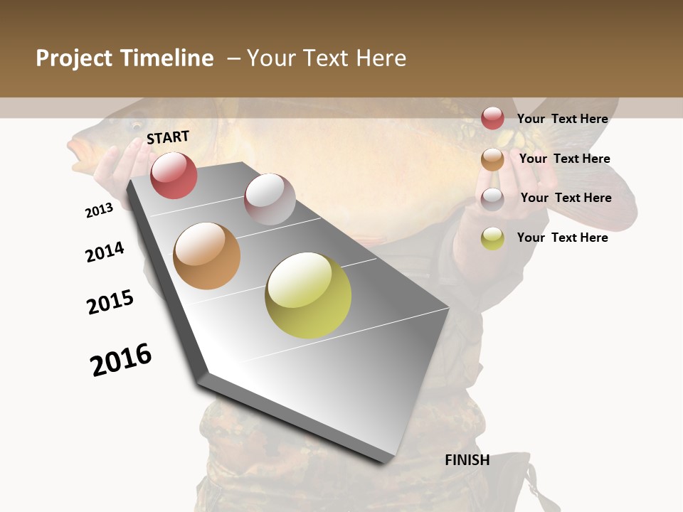 Successful Carp Lure PowerPoint Template