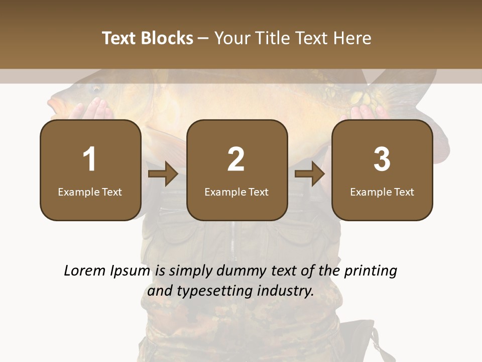 Successful Carp Lure PowerPoint Template