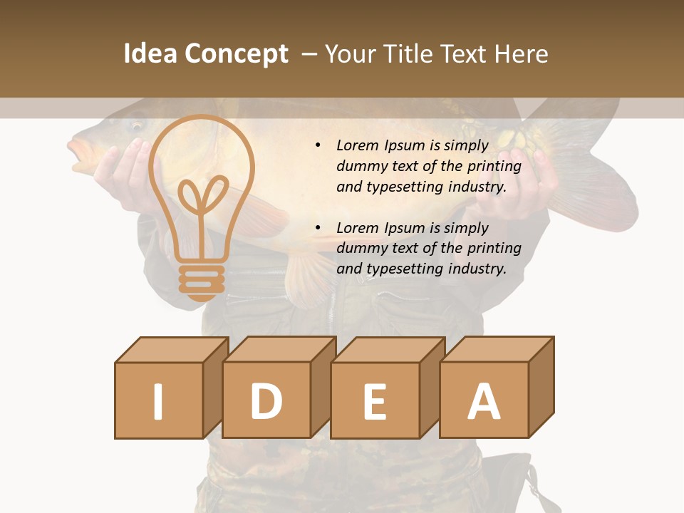 Successful Carp Lure PowerPoint Template