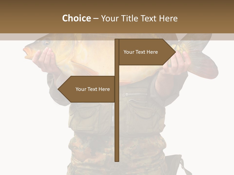 Successful Carp Lure PowerPoint Template