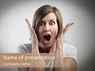 Hand Shout Amazement PowerPoint Template