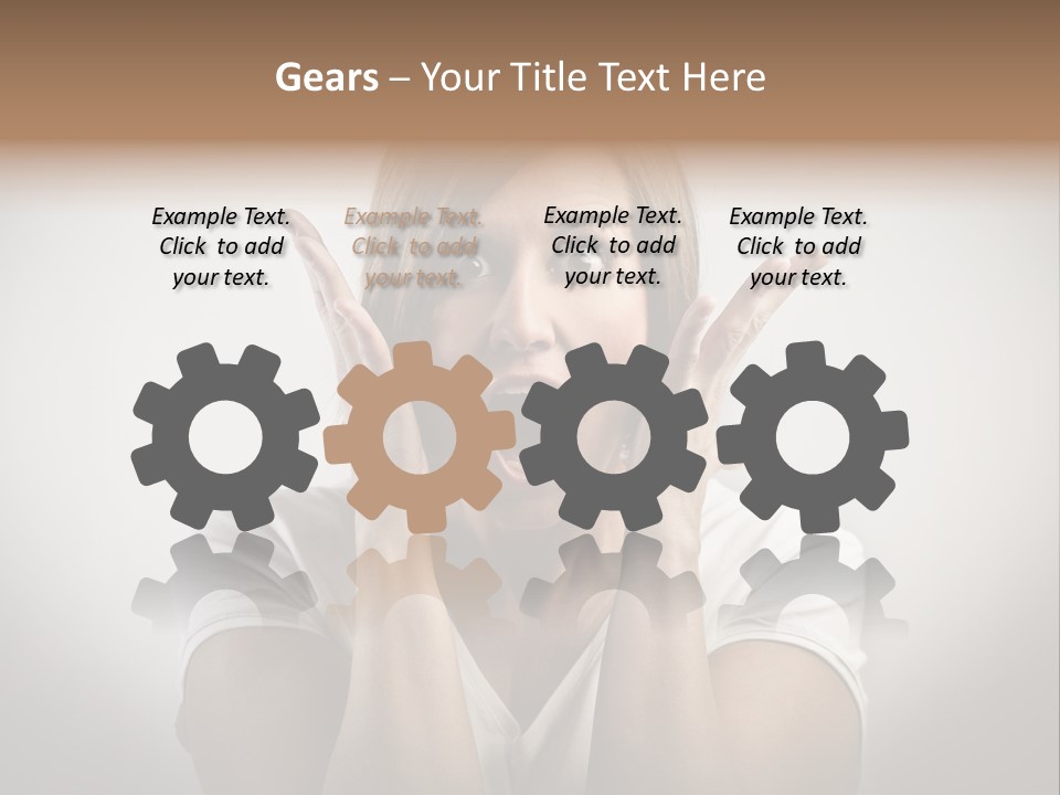 Hand Shout Amazement PowerPoint Template