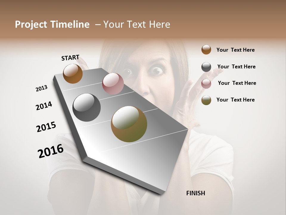 Hand Shout Amazement PowerPoint Template