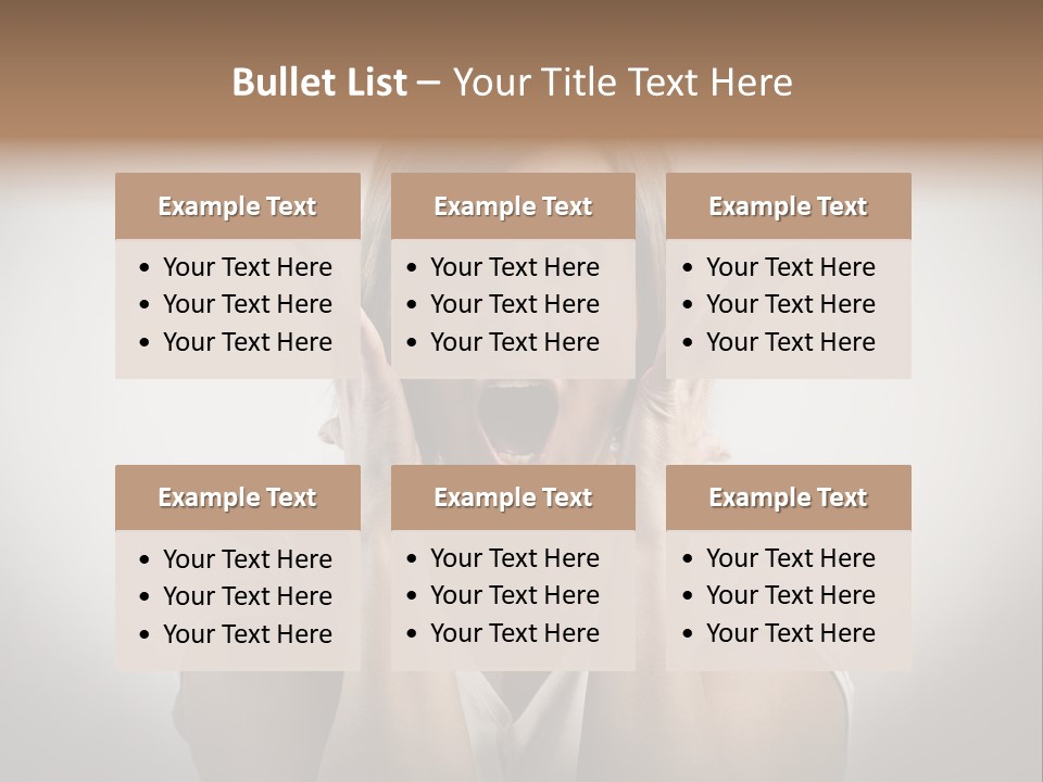 Hand Shout Amazement PowerPoint Template