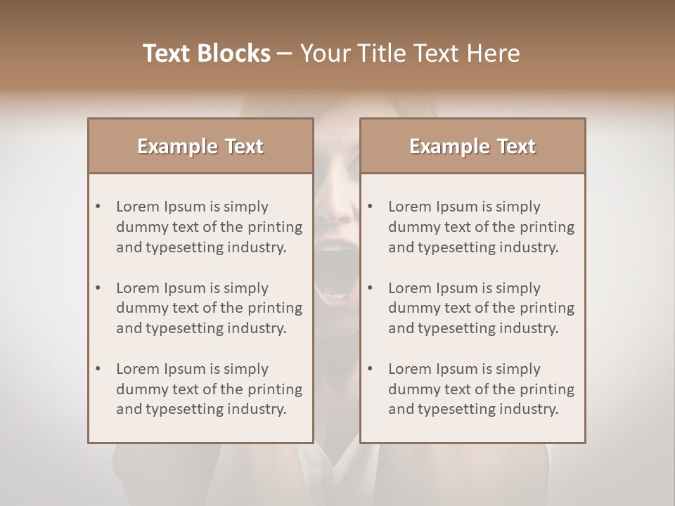 Hand Shout Amazement PowerPoint Template
