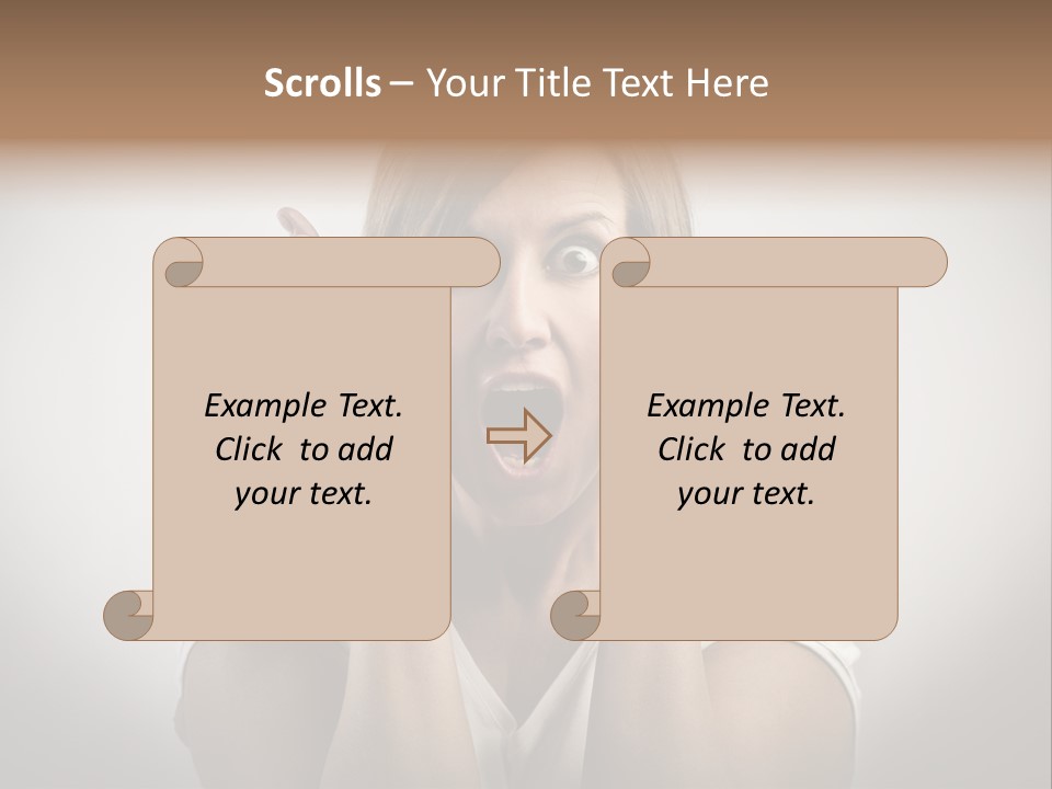 Hand Shout Amazement PowerPoint Template