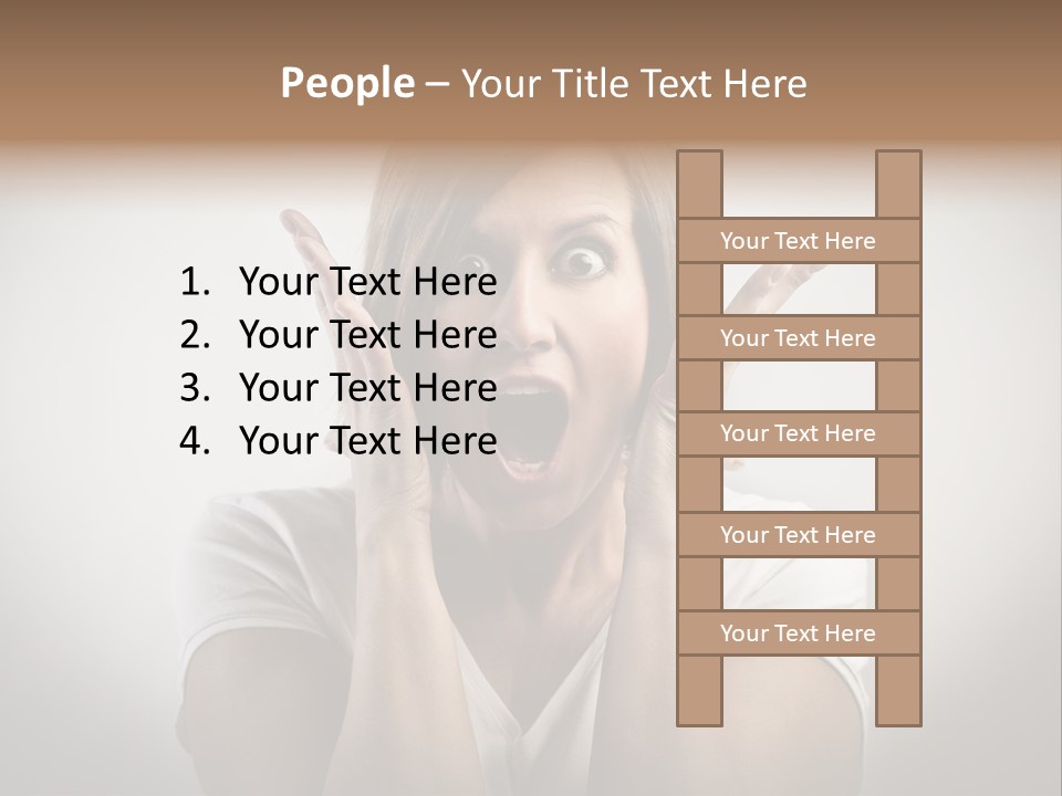 Hand Shout Amazement PowerPoint Template