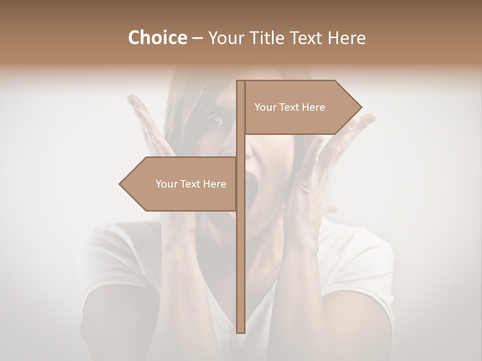 Hand Shout Amazement PowerPoint Template