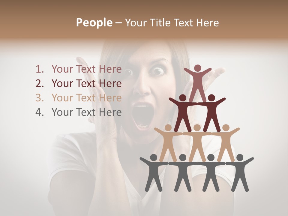 Hand Shout Amazement PowerPoint Template