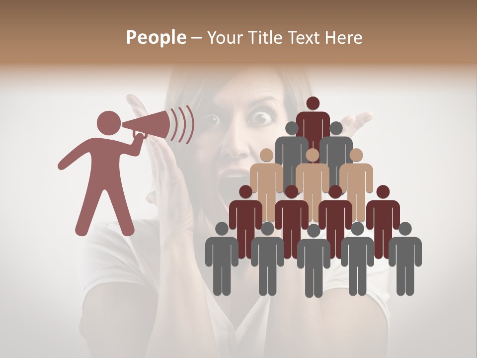 Hand Shout Amazement PowerPoint Template