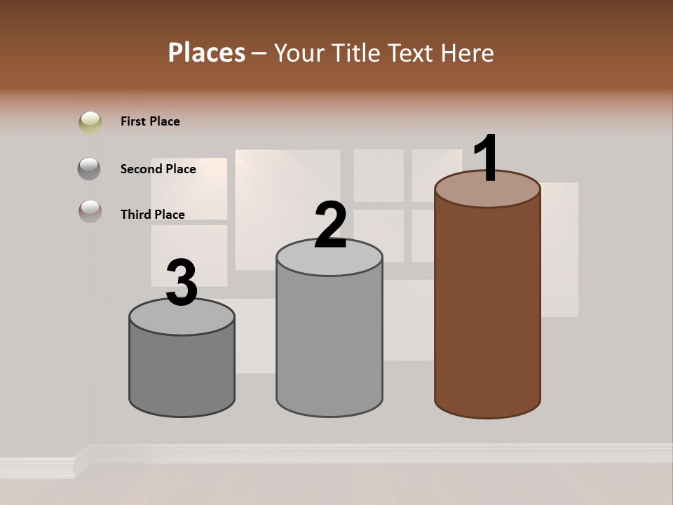 Blue Blank White PowerPoint Template