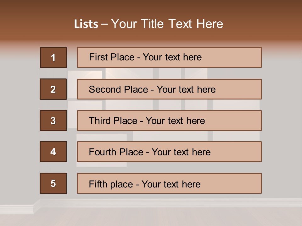 Blue Blank White PowerPoint Template