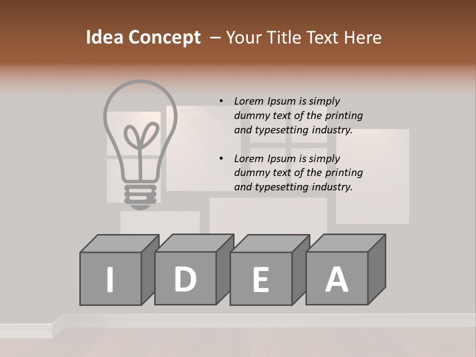 Blue Blank White PowerPoint Template