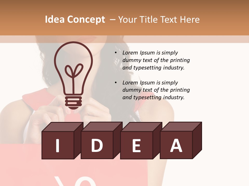 Bag White Copyspace PowerPoint Template